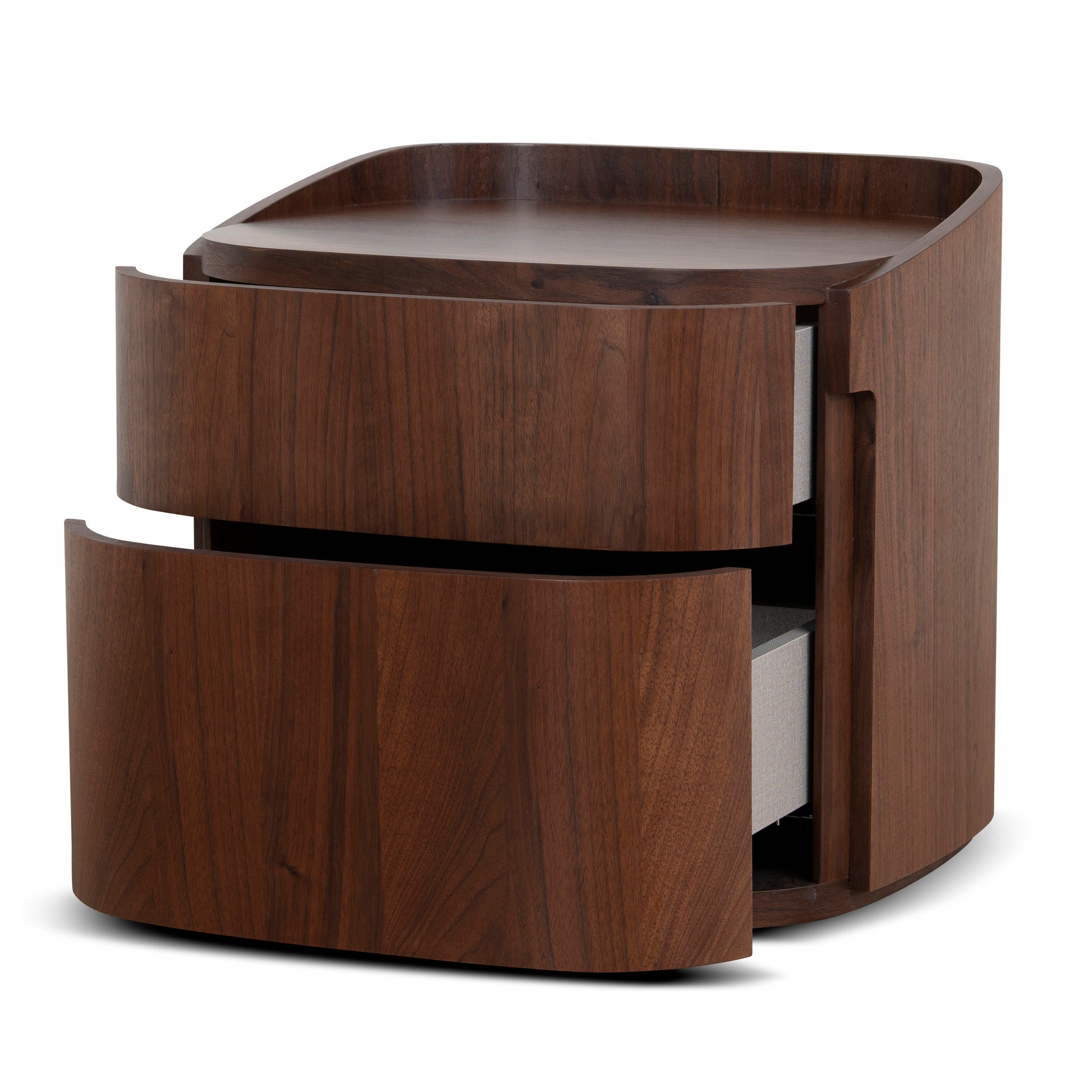 Cube Bedside Table - Walnut Bedside Table Iggy-Core