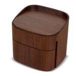 Cube Bedside Table - Walnut Bedside Table Iggy-Core
