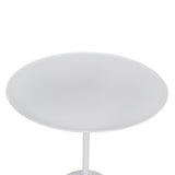 Pravina 45cm Matte White Side Table - Carrara Marble Side Table NY-Core