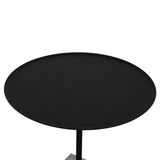 Kelvin 45cm Matte Black Side Table - Faceted Granite Marble Side Table NY-Core