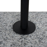 Kelvin 45cm Matte Black Side Table - Faceted Granite Marble Side Table NY-Core