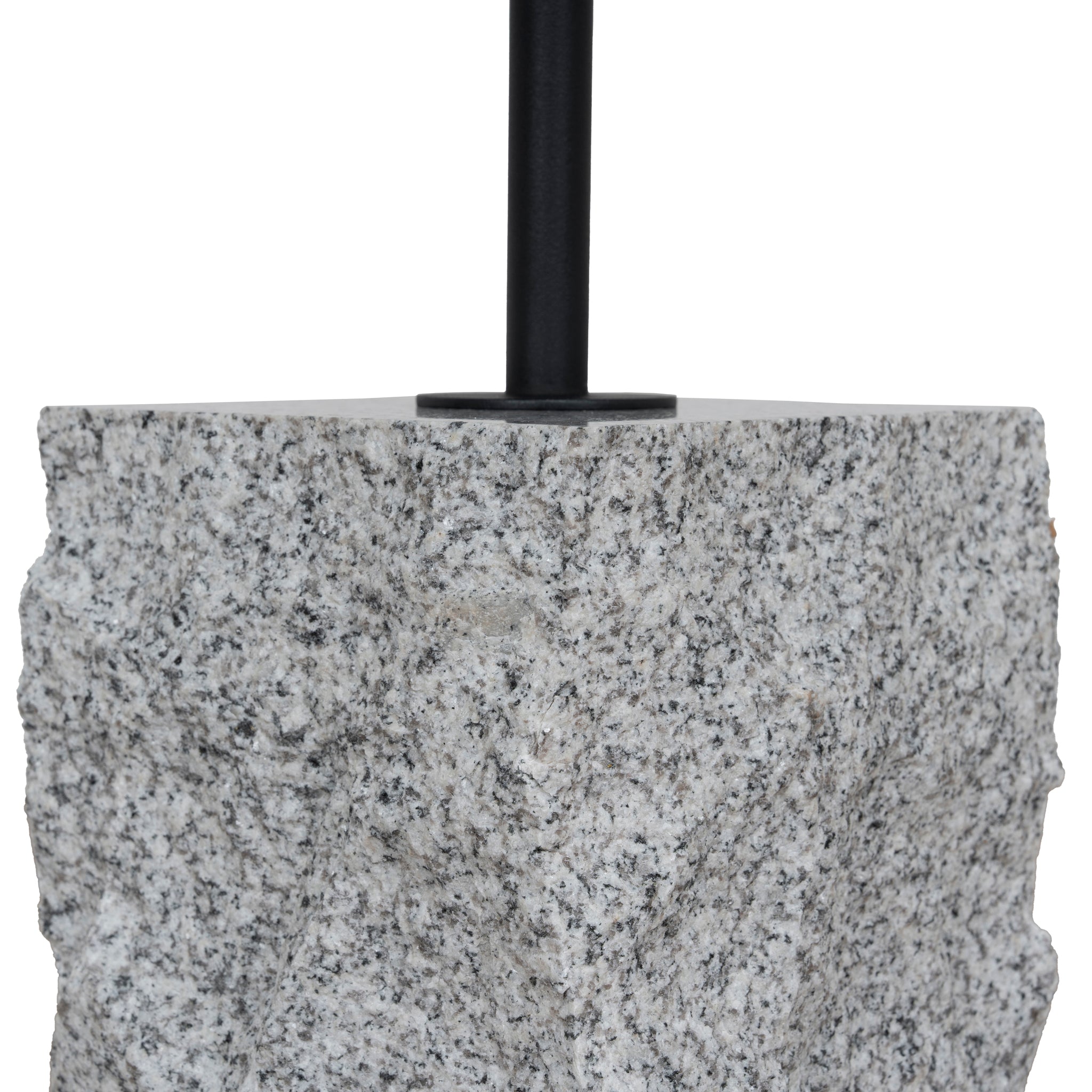 Kelvin 45cm Matte Black Side Table - Faceted Granite Marble Side Table NY-Core