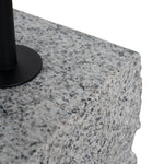 Kelvin 45cm Matte Black Side Table - Faceted Granite Marble Side Table NY-Core