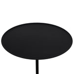 Pravina 45cm Matte Black Side Table - Rosso Levanto Marble Side Table NY-Core
