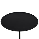 Pravina 45cm Matte Black Side Table - Rosso Levanto Marble Side Table NY-Core