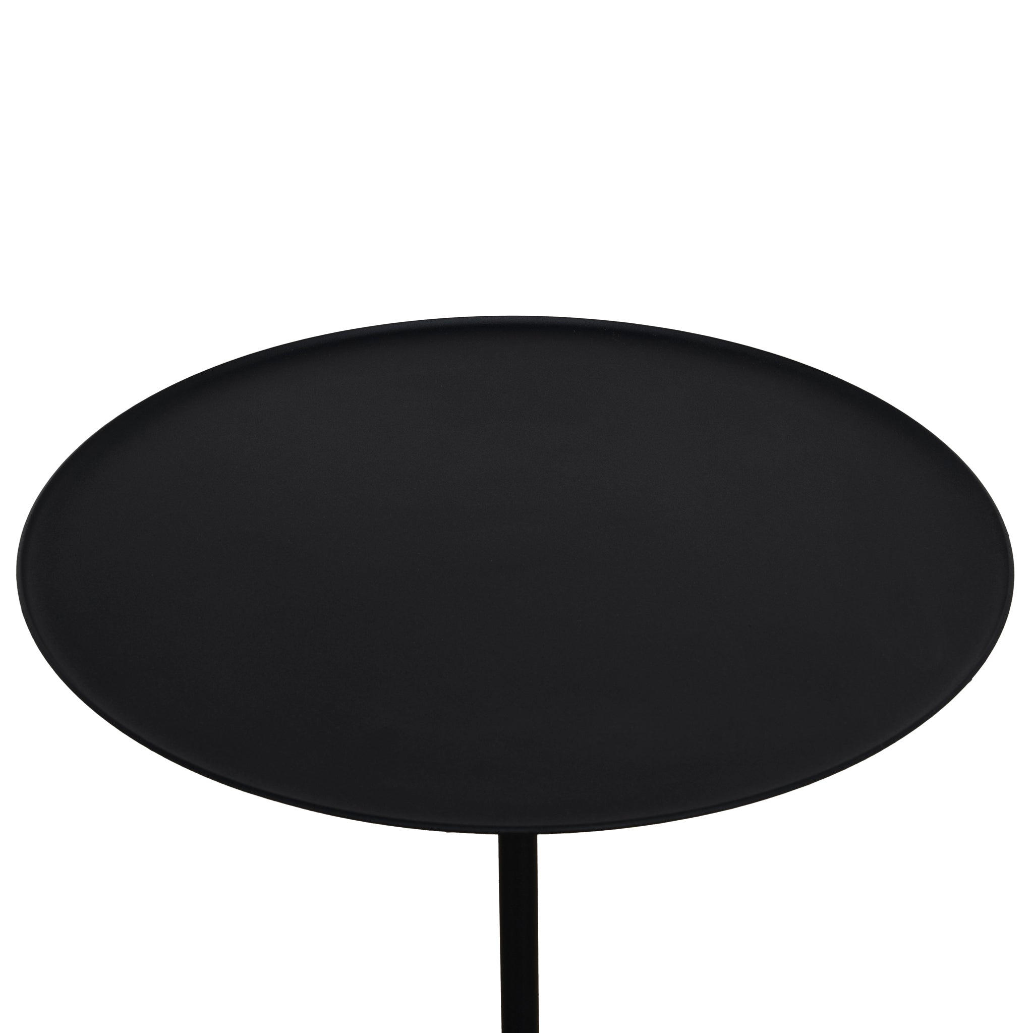 Pravina 45cm Matte Black Side Table - Rosso Levanto Marble Side Table NY-Core