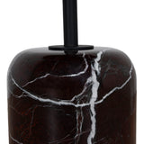 Pravina 45cm Matte Black Side Table - Rosso Levanto Marble Side Table NY-Core