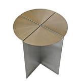 Cintara 38cm Round Side Table - Stainless Steel Side Table Bo Craft-Core