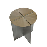 Cintara 38cm Round Side Table - Stainless Steel Side Table Bo Craft-Core