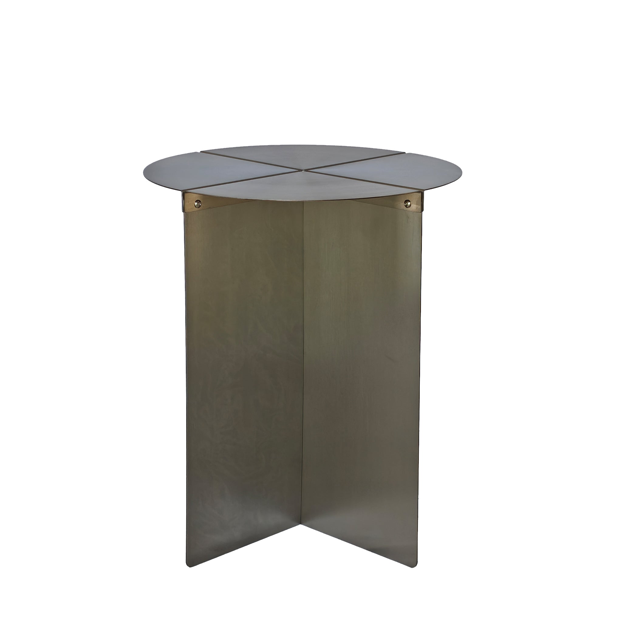 Cintara 38cm Round Side Table - Stainless Steel Side Table Bo Craft-Core