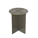 Cintara 38cm Round Side Table - Stainless Steel Side Table Bo Craft-Core