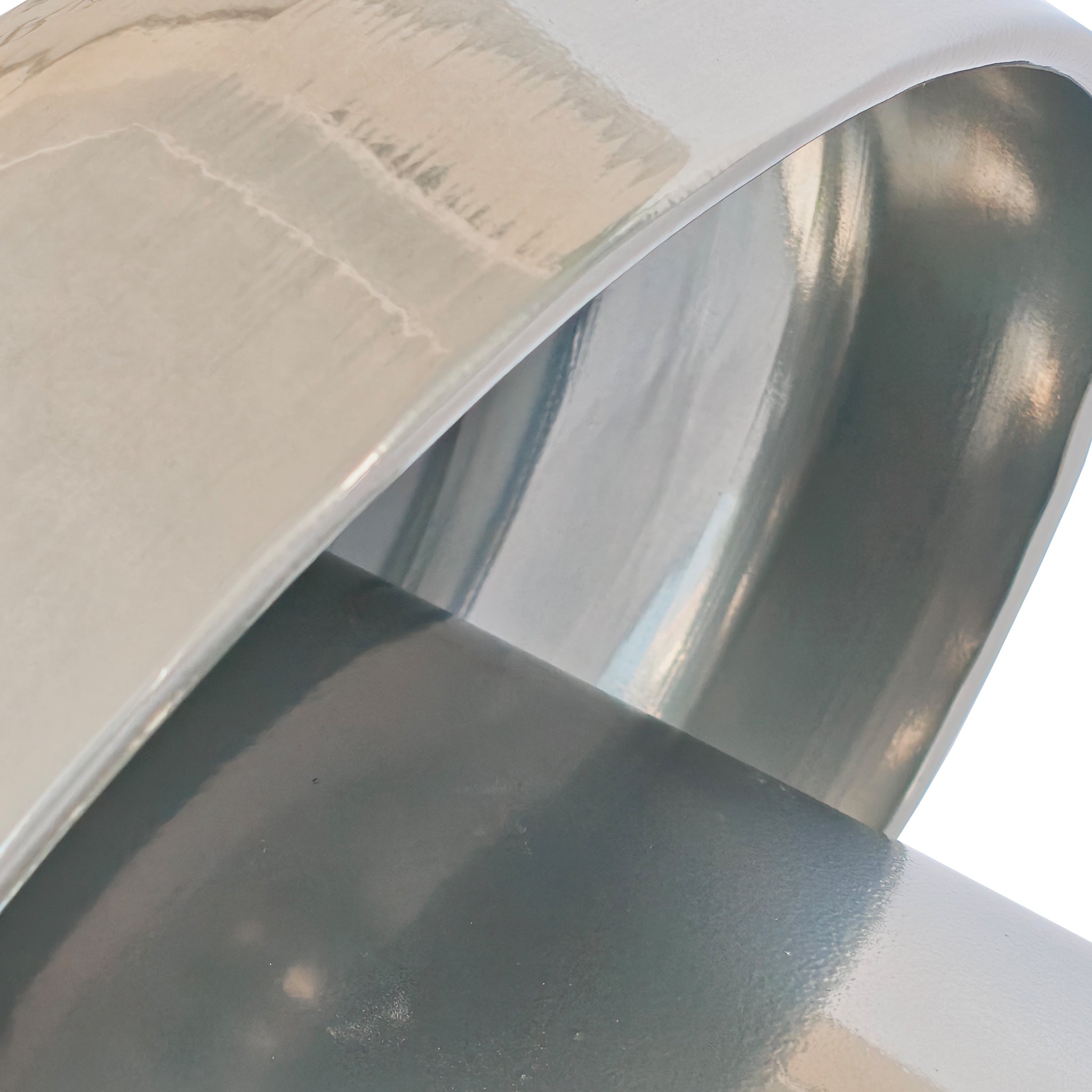 Zavro 40cm Round Side Table - Powder Silver Side Table Bo Craft-Core