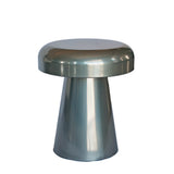 Zavro 40cm Round Side Table - Powder Silver Side Table Bo Craft-Core