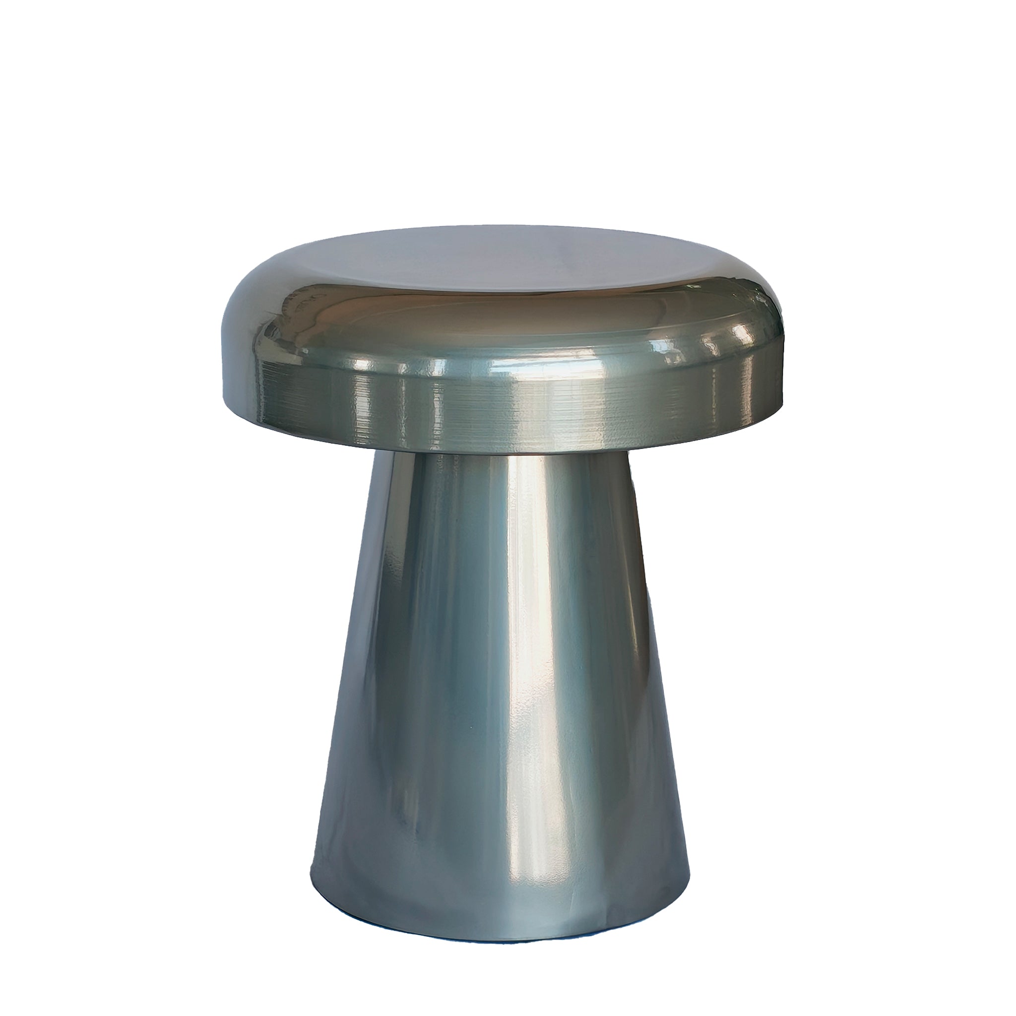 Adult Powder Table Zavro 40cm Round Side Table - Powder Silver | Interior Secrets