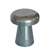Zavro 40cm Round Side Table - Powder Silver Side Table Bo Craft-Core