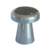 Zavro 40cm Round Side Table - Powder Silver Side Table Bo Craft-Core