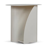 Vetra 50cm Side Table - Ivory White Side Table Bo Craft-Core