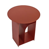 Orrica 38cm Round Side Table - Burgandy Red Side Table Bo Craft-Core