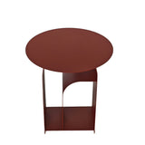 Orrica 38cm Round Side Table - Burgandy Red Side Table Bo Craft-Core