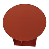 Orrica 38cm Round Side Table - Burgandy Red Side Table Bo Craft-Core