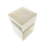 Nolani 35cm Square Side Table - Ivory White Side Table Bo Craft-Core