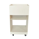 Nolani 35cm Square Side Table - Ivory White Side Table Bo Craft-Core