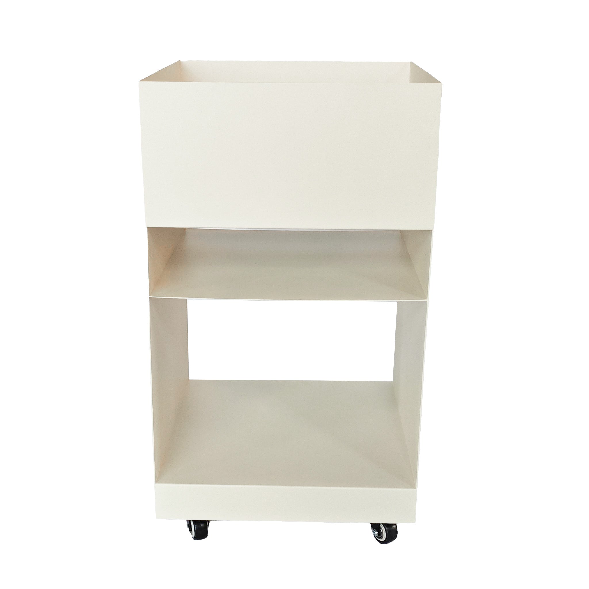Nolani 35cm Square Side Table - Ivory White Side Table Bo Craft-Core