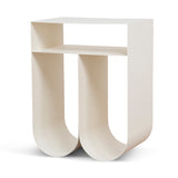 Ex Display - Vionta 35.5cm Side Table - Ivory White Side Table Bo Craft-Core