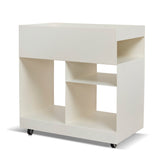 Breska 60cm Side Table - Ivory White Side Table Bo Craft-Core