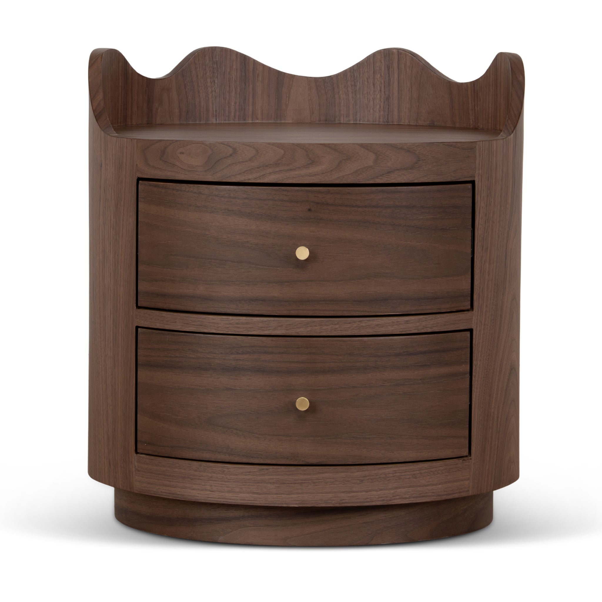 Wina 51cm Bedside Table - Walnut Bedside Table Dwood-Core