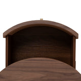 Wina 51cm Bedside Table - Walnut Bedside Table Dwood-Core