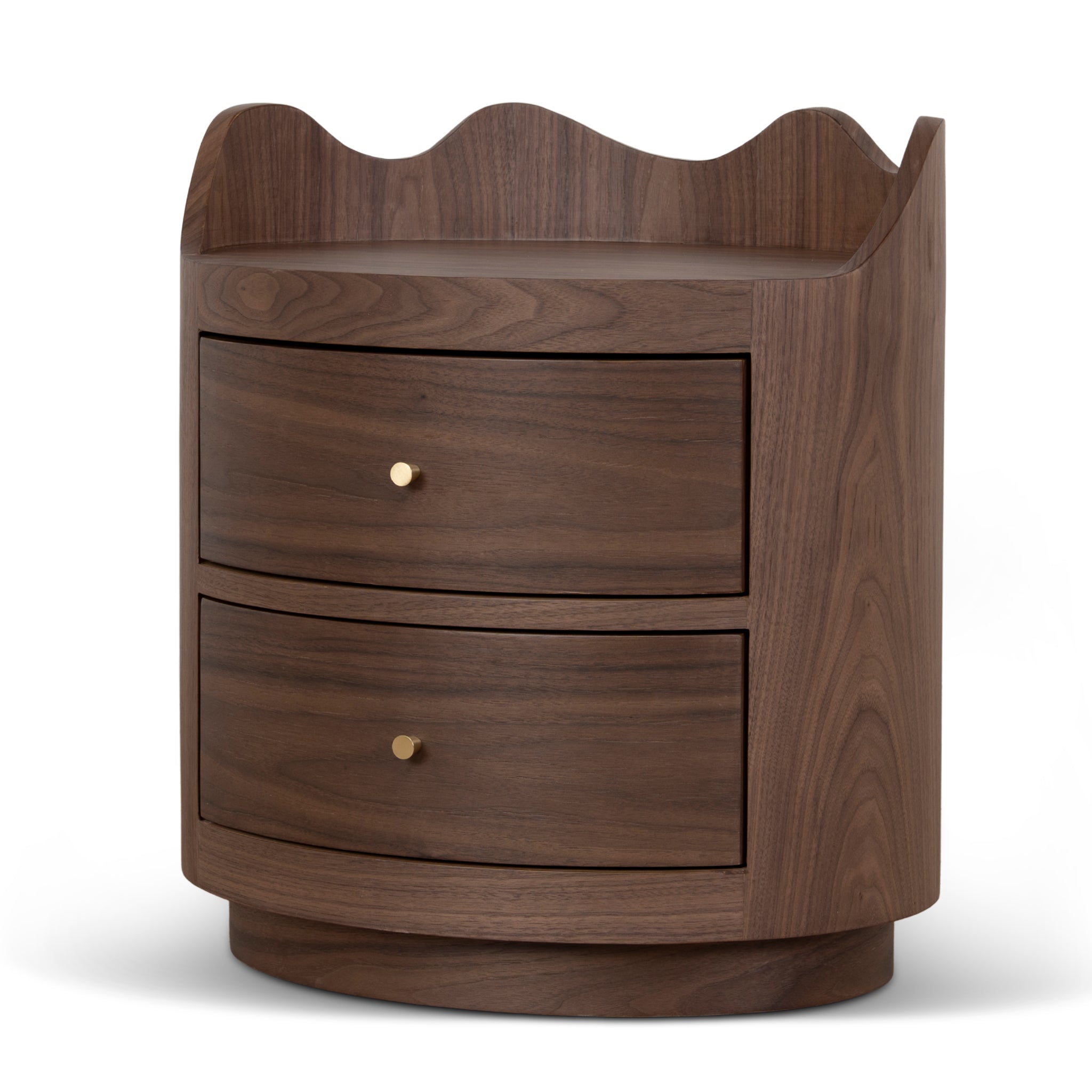 Wina 51cm Bedside Table - Walnut Bedside Table Dwood-Core