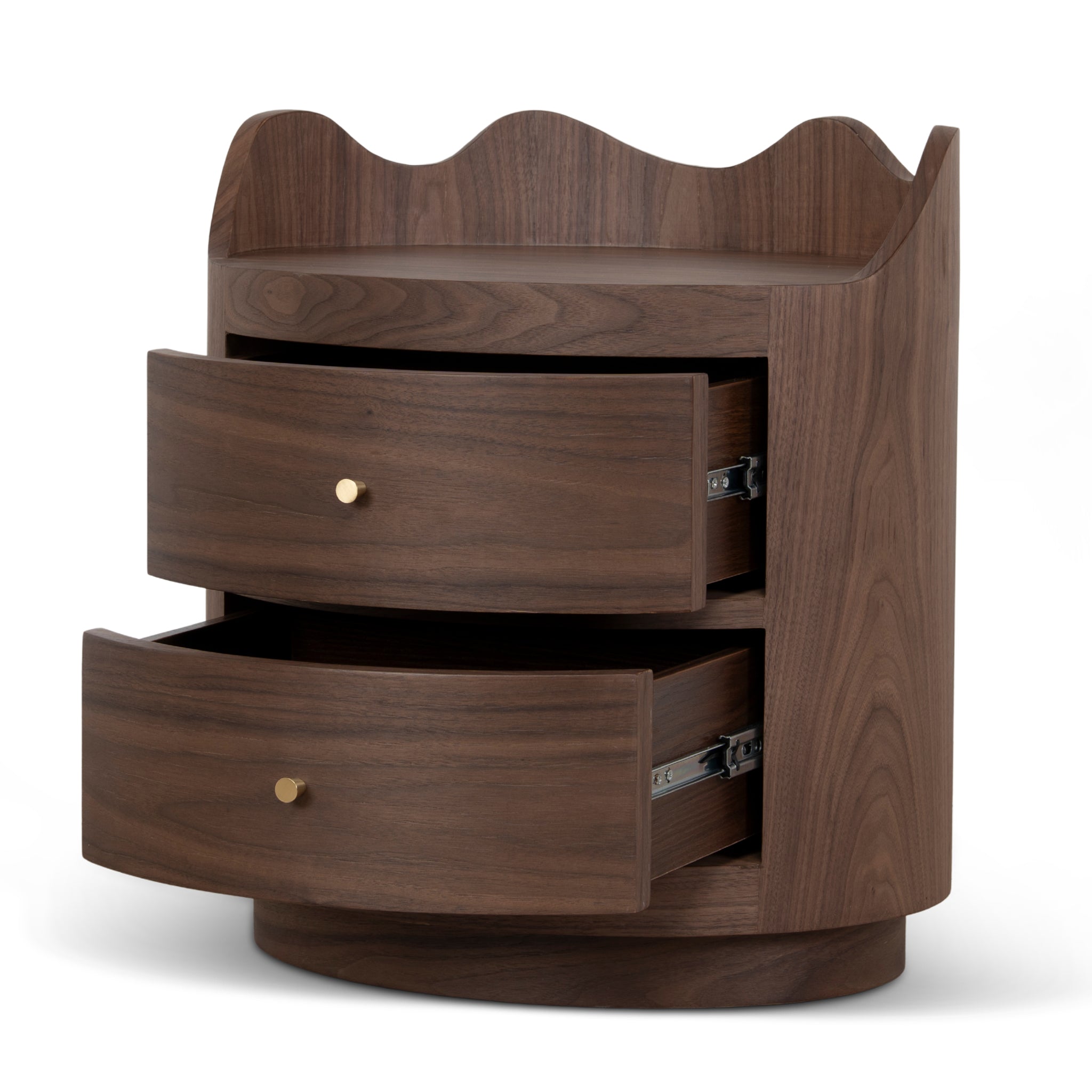Wina 51cm Bedside Table - Walnut Bedside Table Dwood-Core