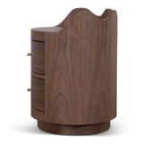Wina 51cm Bedside Table - Walnut Bedside Table Dwood-Core