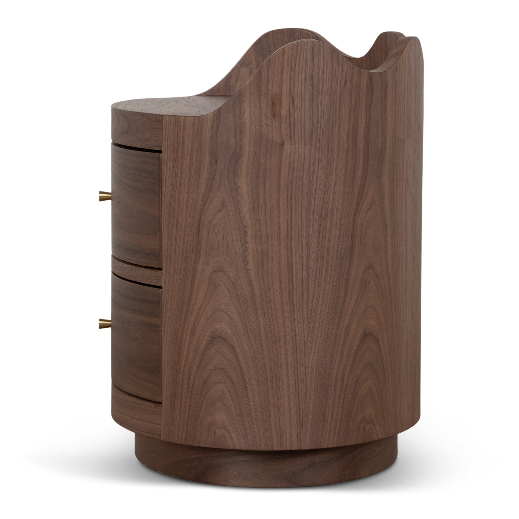Wina 51cm Bedside Table - Walnut Bedside Table Dwood-Core