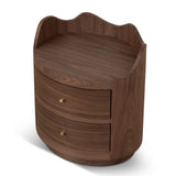 Wina 51cm Bedside Table - Walnut Bedside Table Dwood-Core