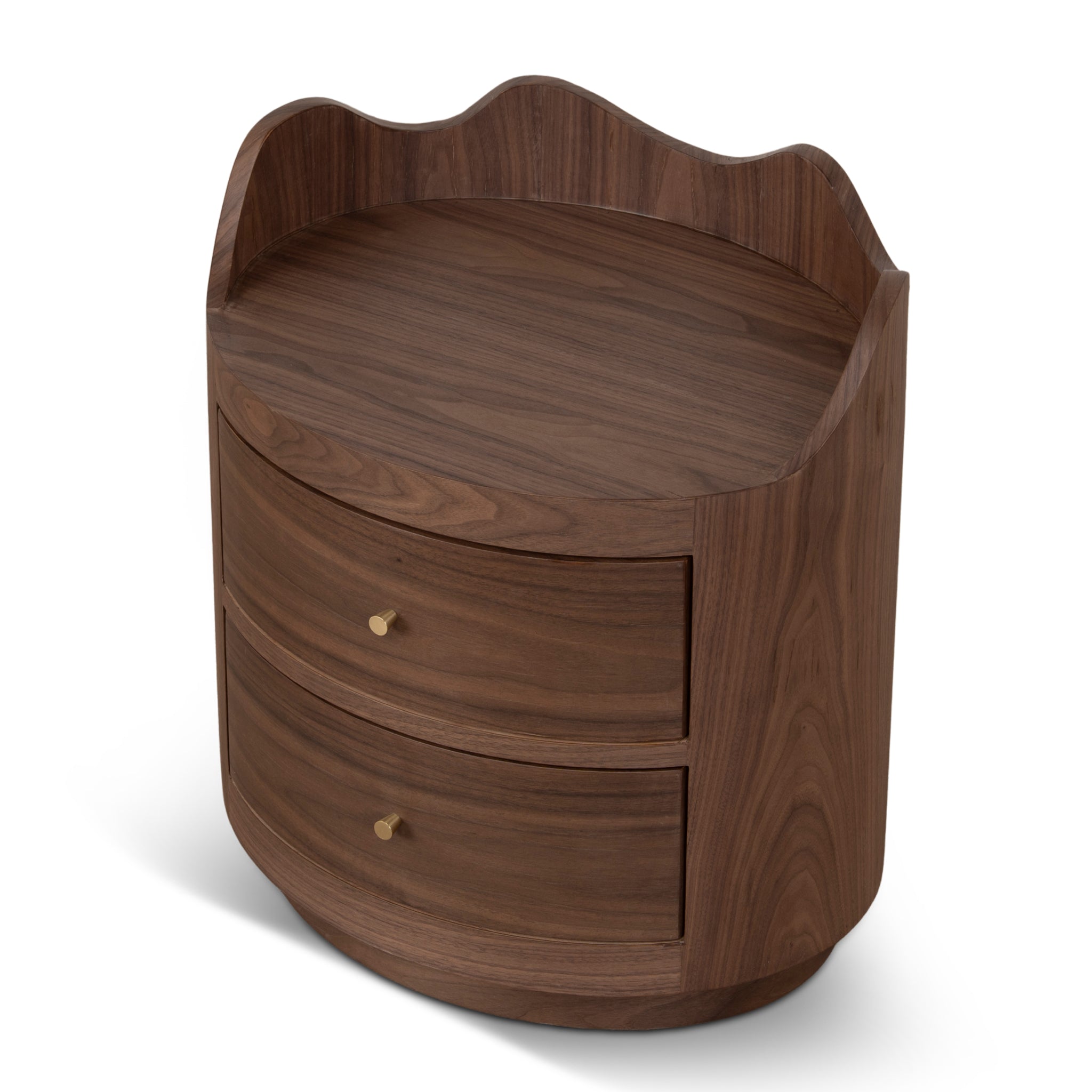 Wina 51cm Bedside Table - Walnut Bedside Table Dwood-Core
