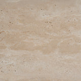 Bastia 50cm Round Travertine Side Table - Natural