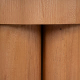 Bastia 50cm Round Travertine Side Table - Natural