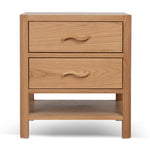 Chippendale 50cm Bedside Table - Natural Bedside Table Oakwood-Core