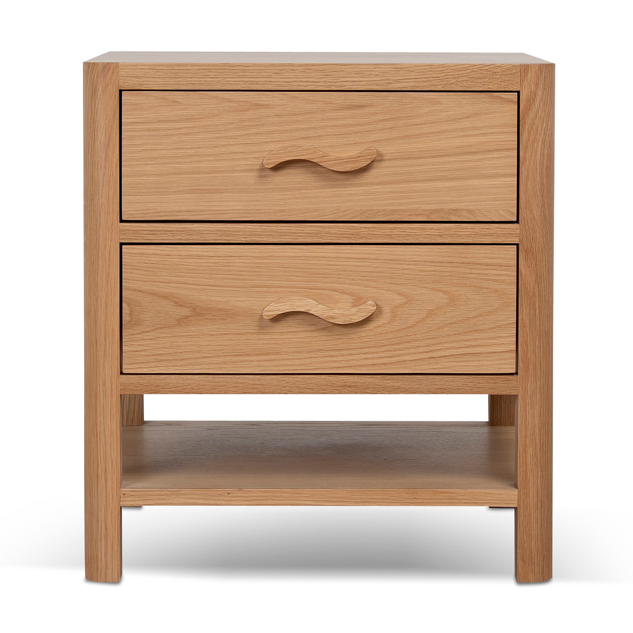 Chippendale 50cm Bedside Table - Natural Bedside Table Oakwood-Core