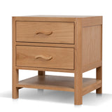 Chippendale 50cm Bedside Table - Natural Bedside Table Oakwood-Core