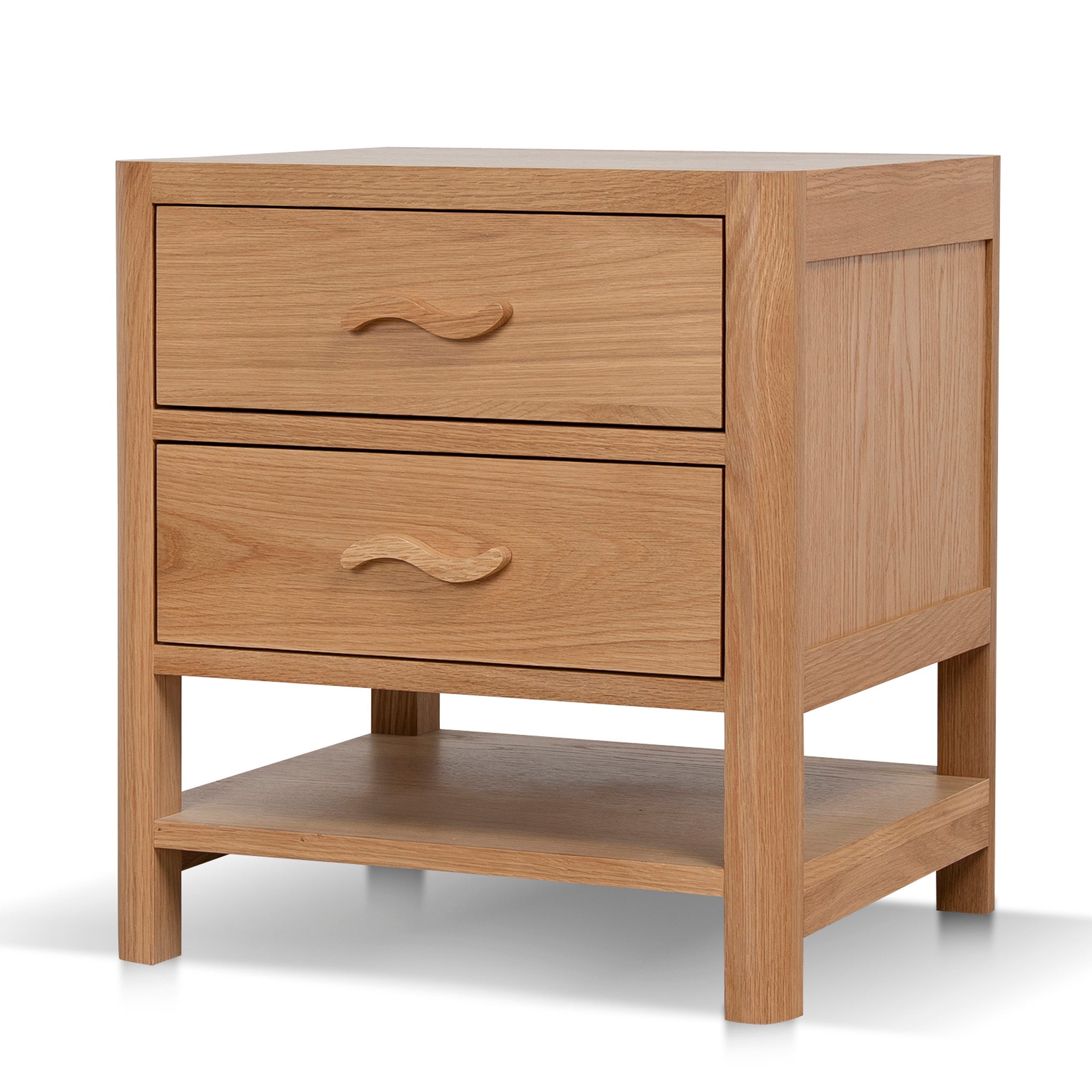 Chippendale 50cm Bedside Table - Natural Bedside Table Oakwood-Core