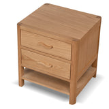 Chippendale 50cm Bedside Table - Natural Bedside Table Oakwood-Core