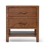 Chippendale 50cm Bedside Table - Walnut Bedside Table Oakwood-Core