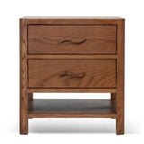 Chippendale 50cm Bedside Table - Walnut Bedside Table Oakwood-Core