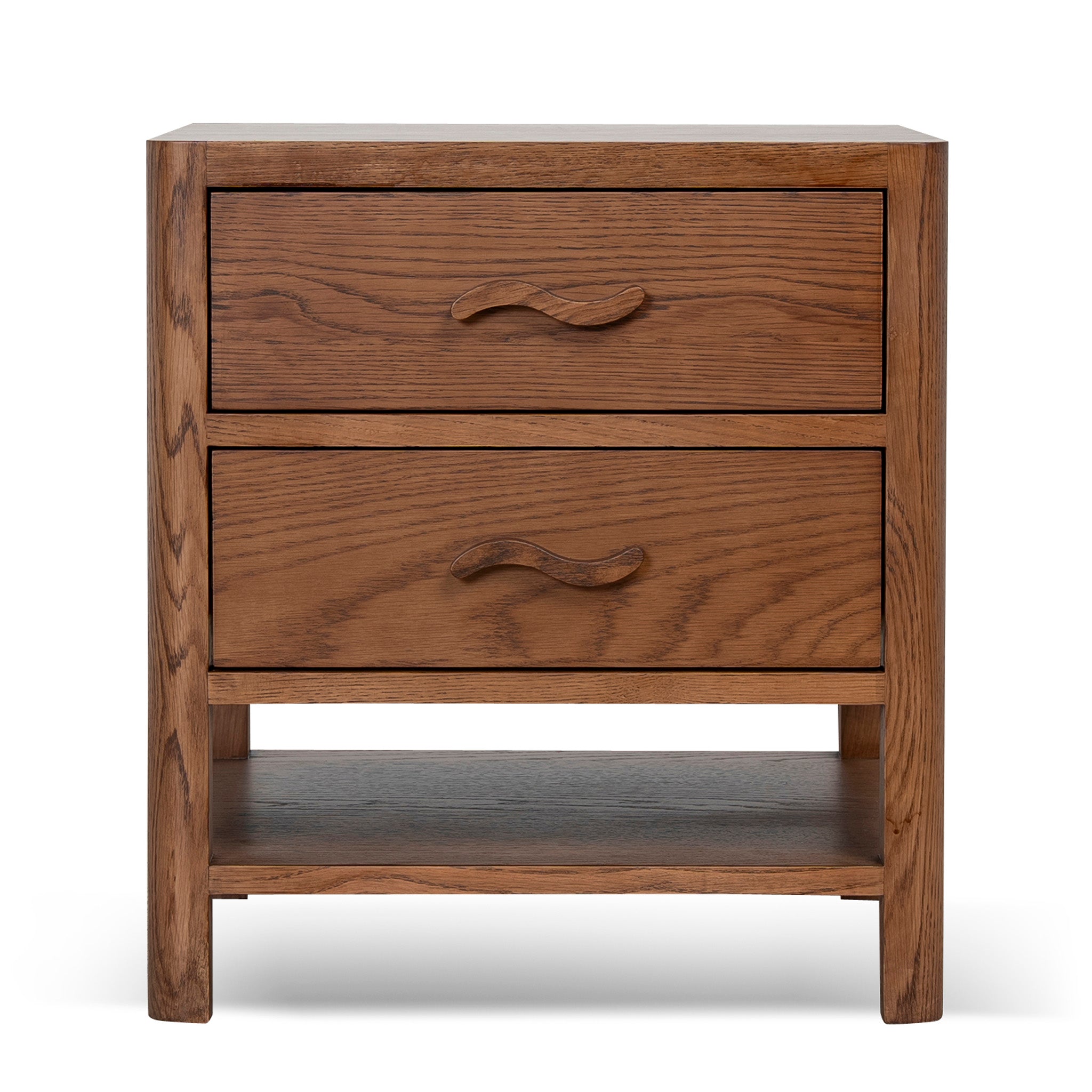 Chippendale 50cm Bedside Table - Walnut Bedside Table Oakwood-Core