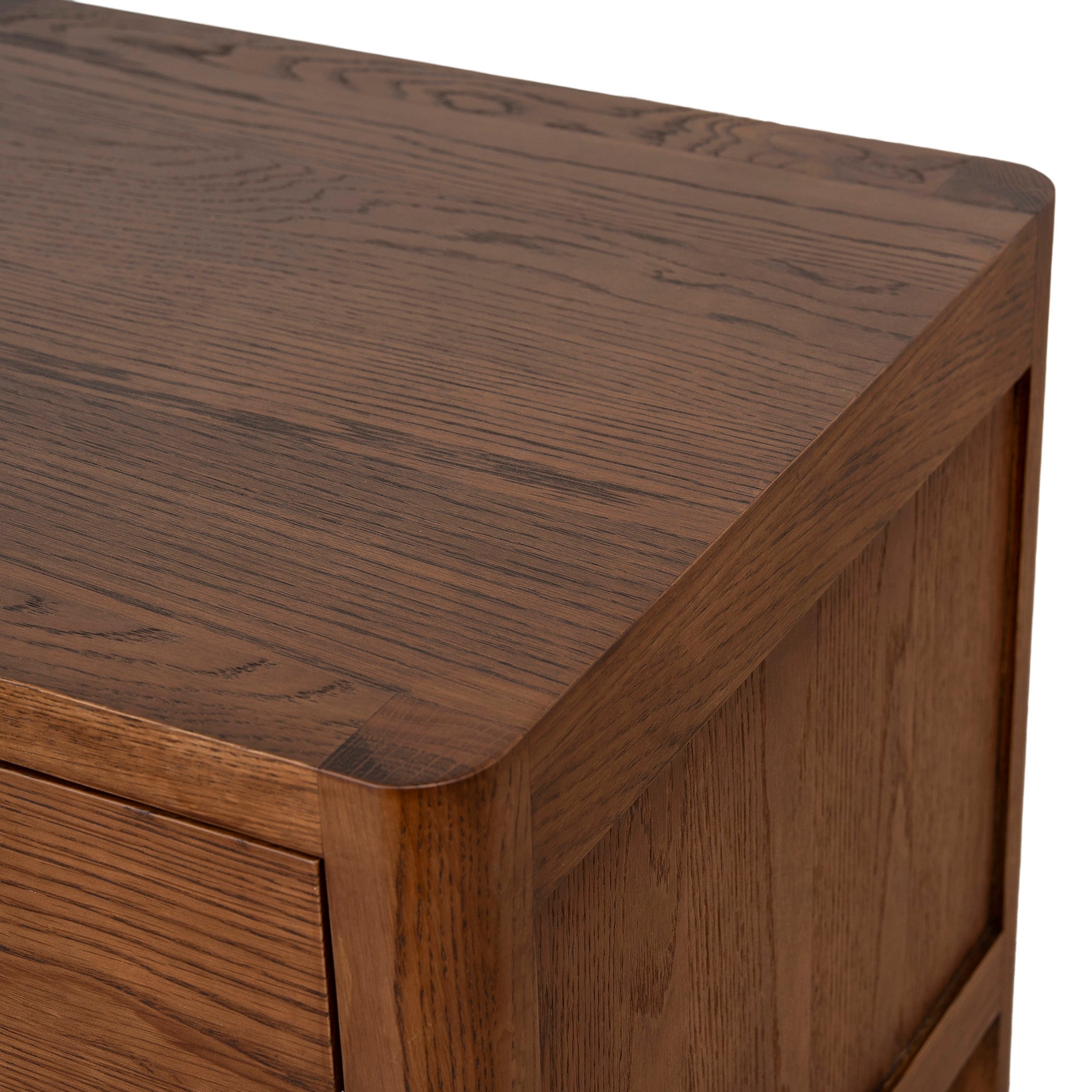 Chippendale 50cm Bedside Table - Walnut Bedside Table Oakwood-Core