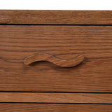 Chippendale 50cm Bedside Table - Walnut Bedside Table Oakwood-Core