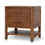 Chippendale 50cm Bedside Table - Walnut Bedside Table Oakwood-Core